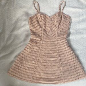 bebe Blush Pink Sweetheart Neckline Mini Dress